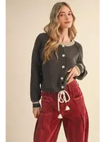 &Merci Two Tone Sweater Cardi