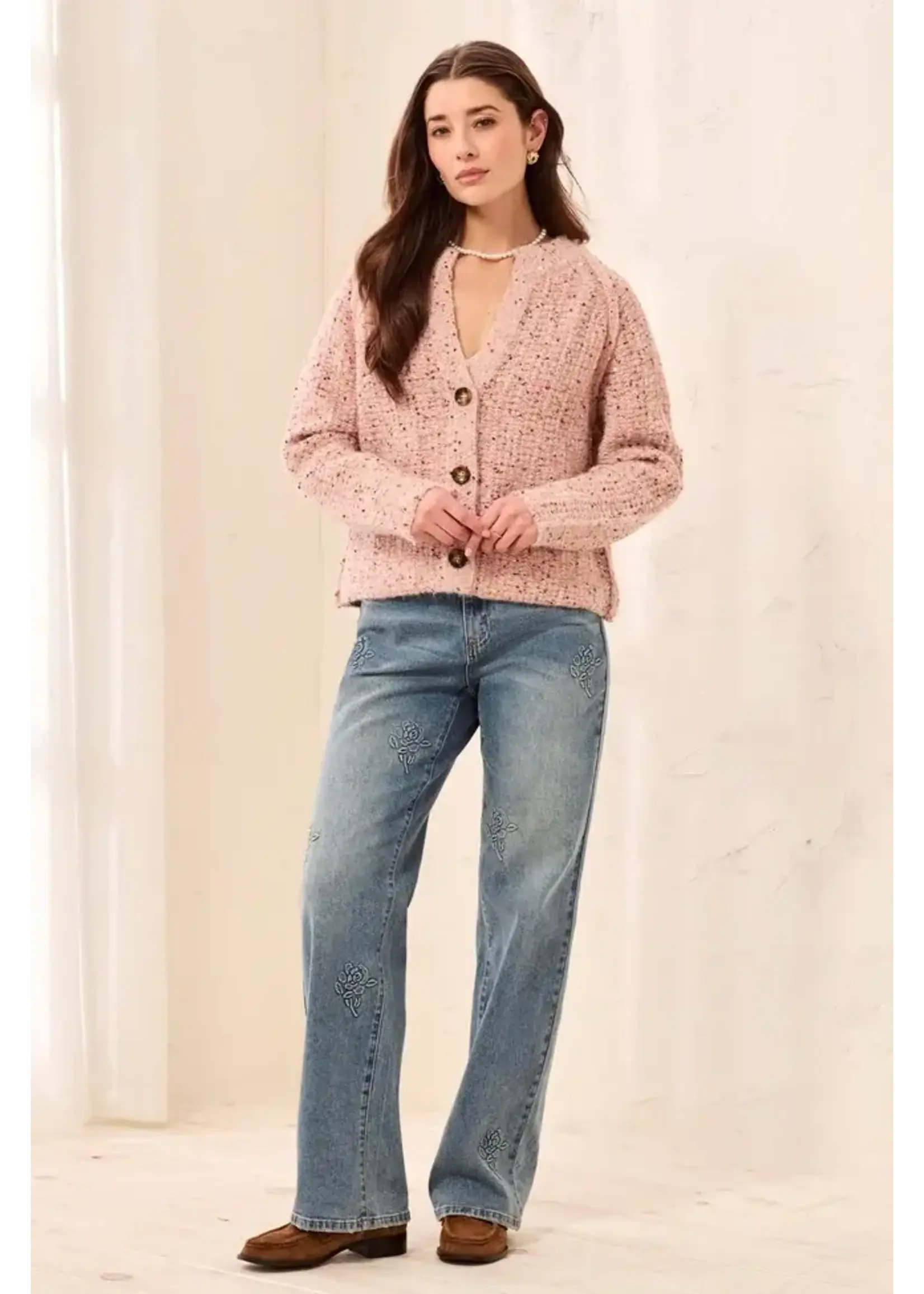 Tribal T Sequined Sweater Cardi