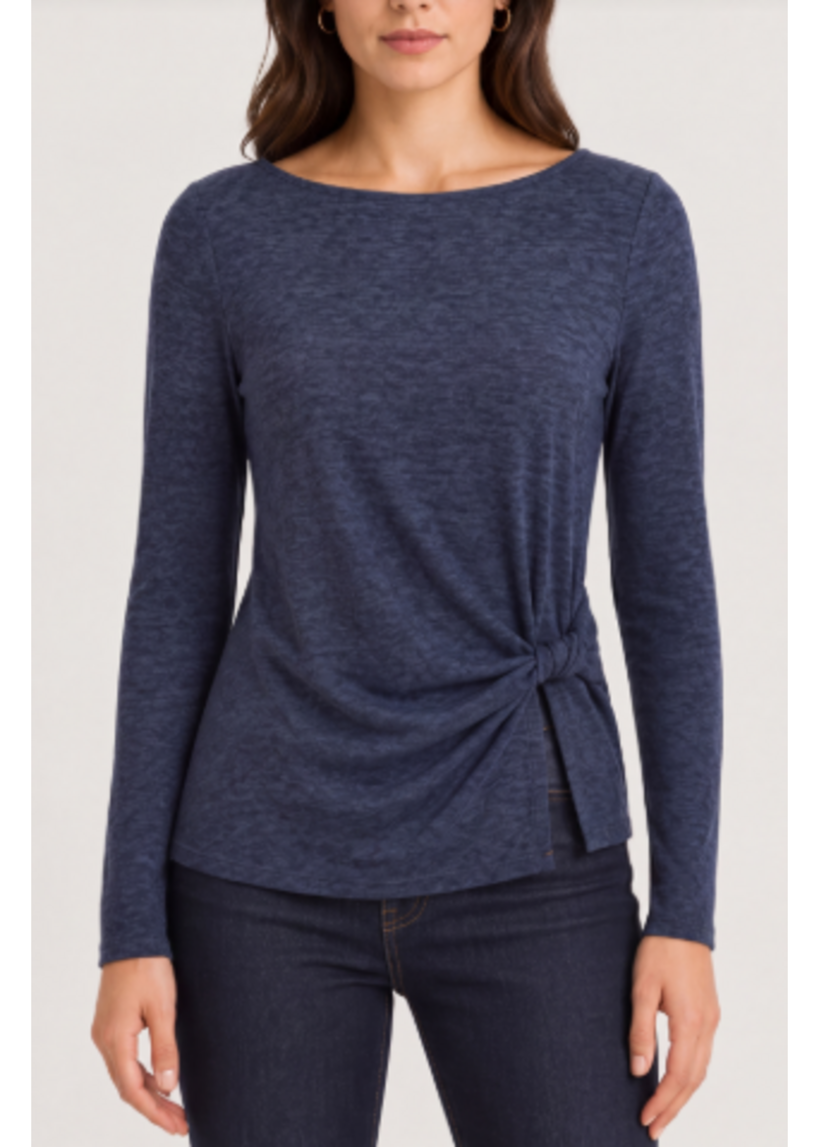Liverpool LP Long slv Boat Neck w/ Twist