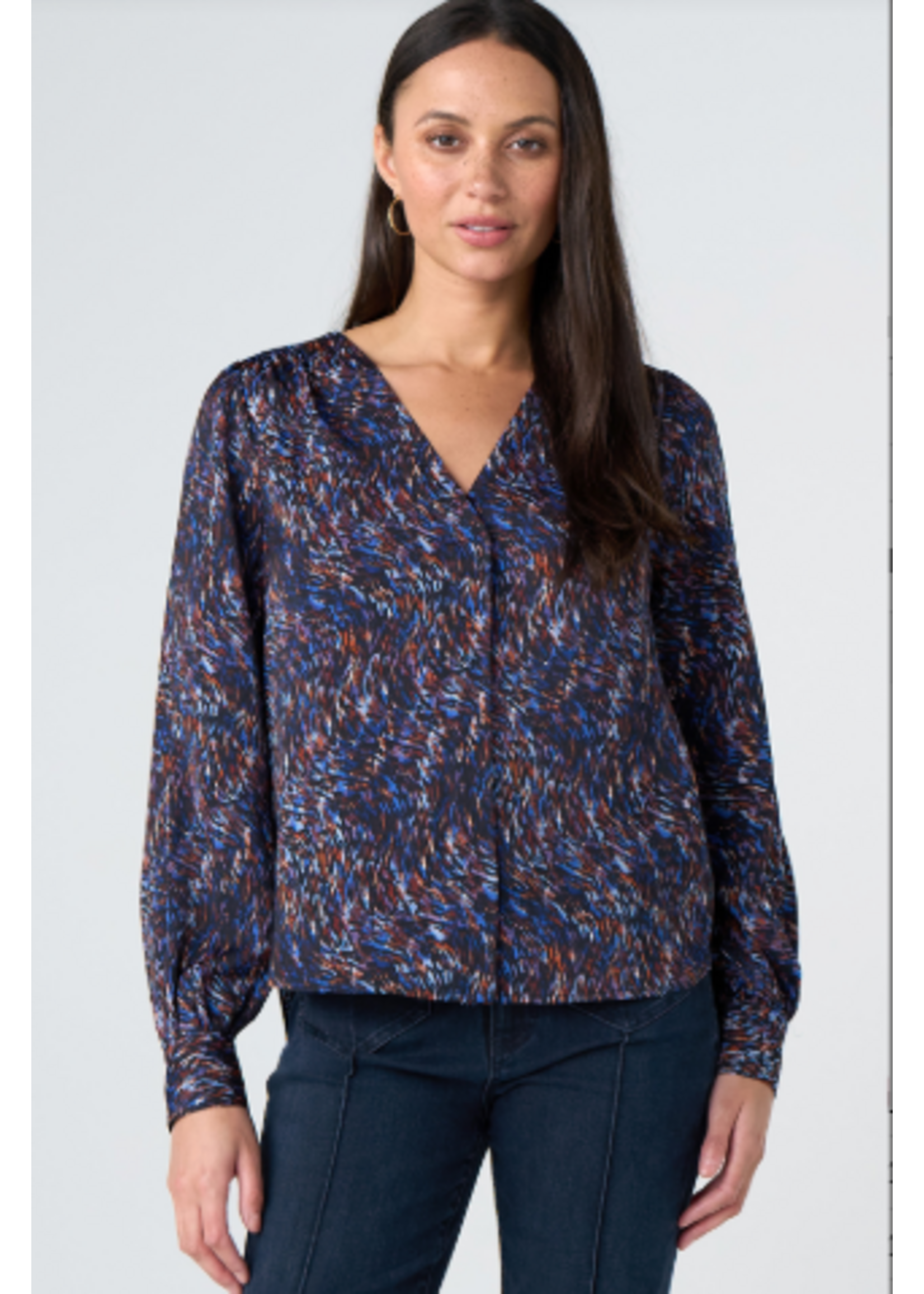 Liverpool LP Long Slv Woven Blouse