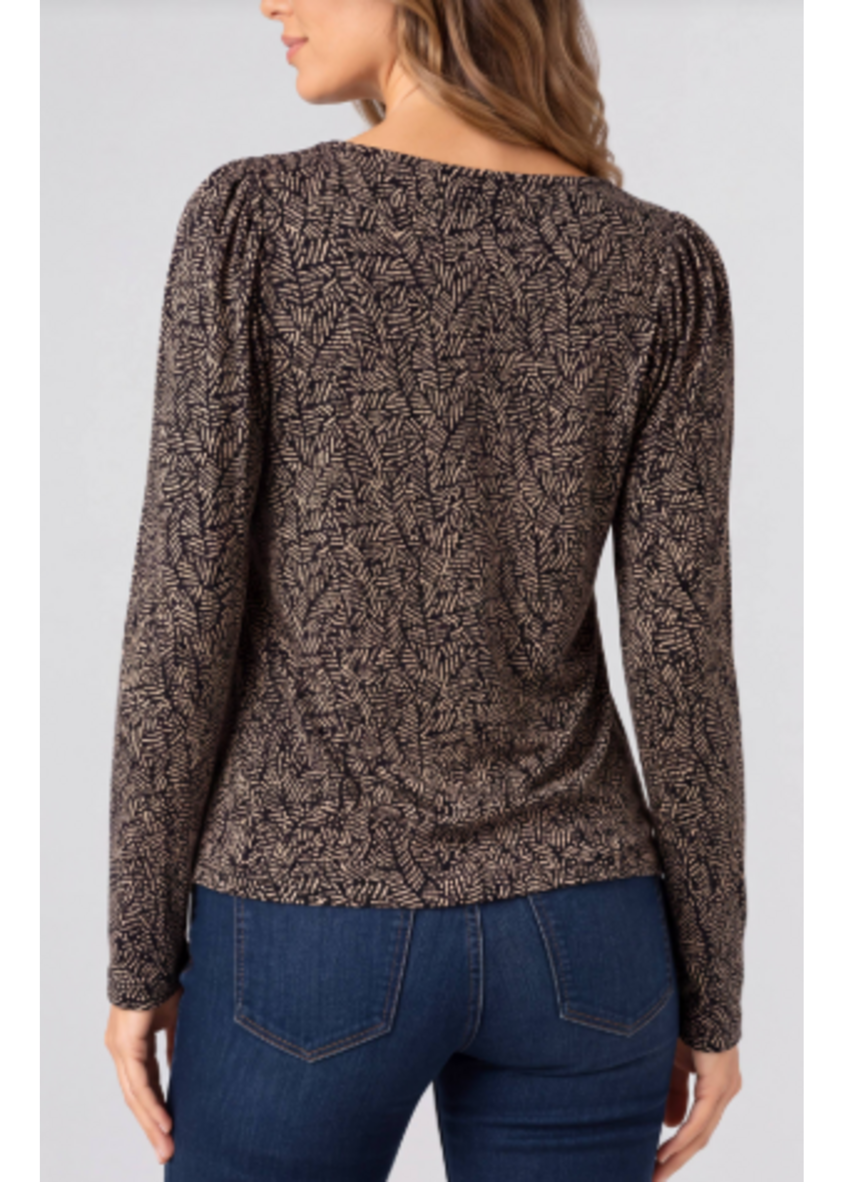 Liverpool LP Long Slv Jewel Knit Top