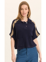 XCVI Navy Moxley Sweater