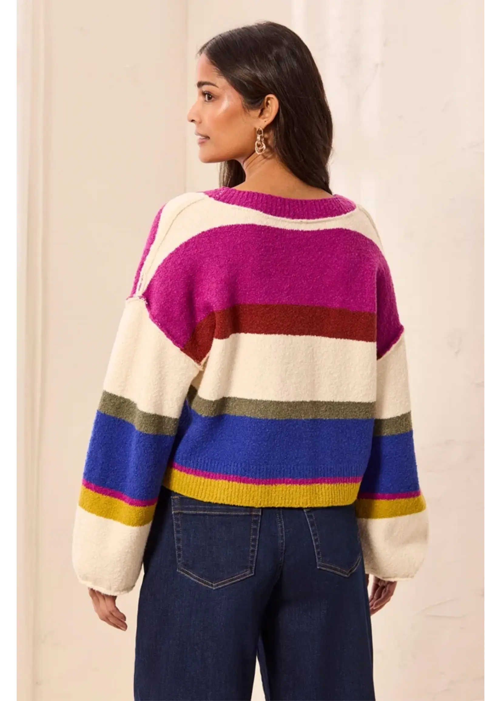 Tribal T Puff Sleeve Sweater Cardigan