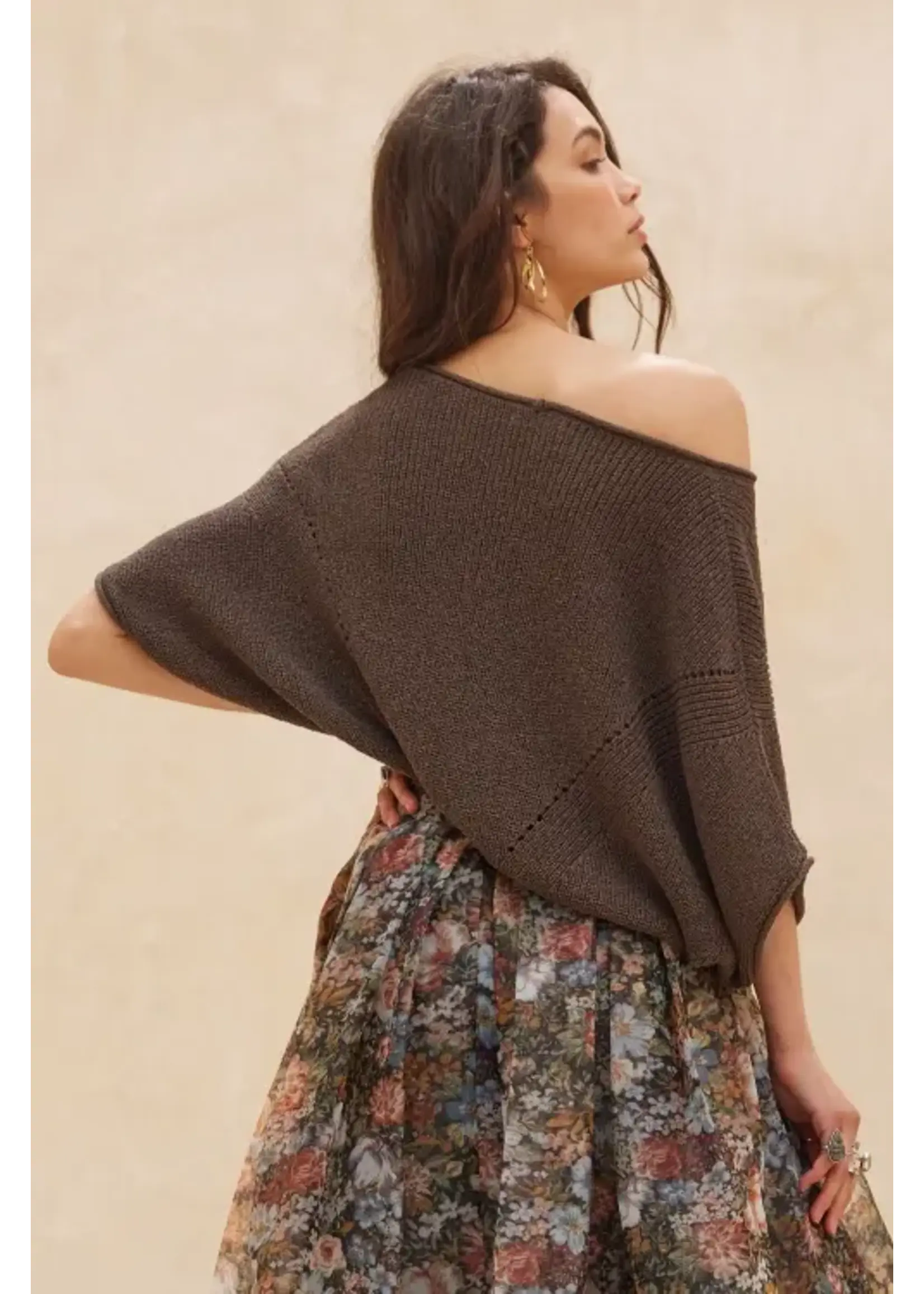 Promesa P Short Slv Pointelle Sweater