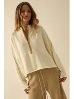 Promesa Textured Knit Half-Zip Sweater