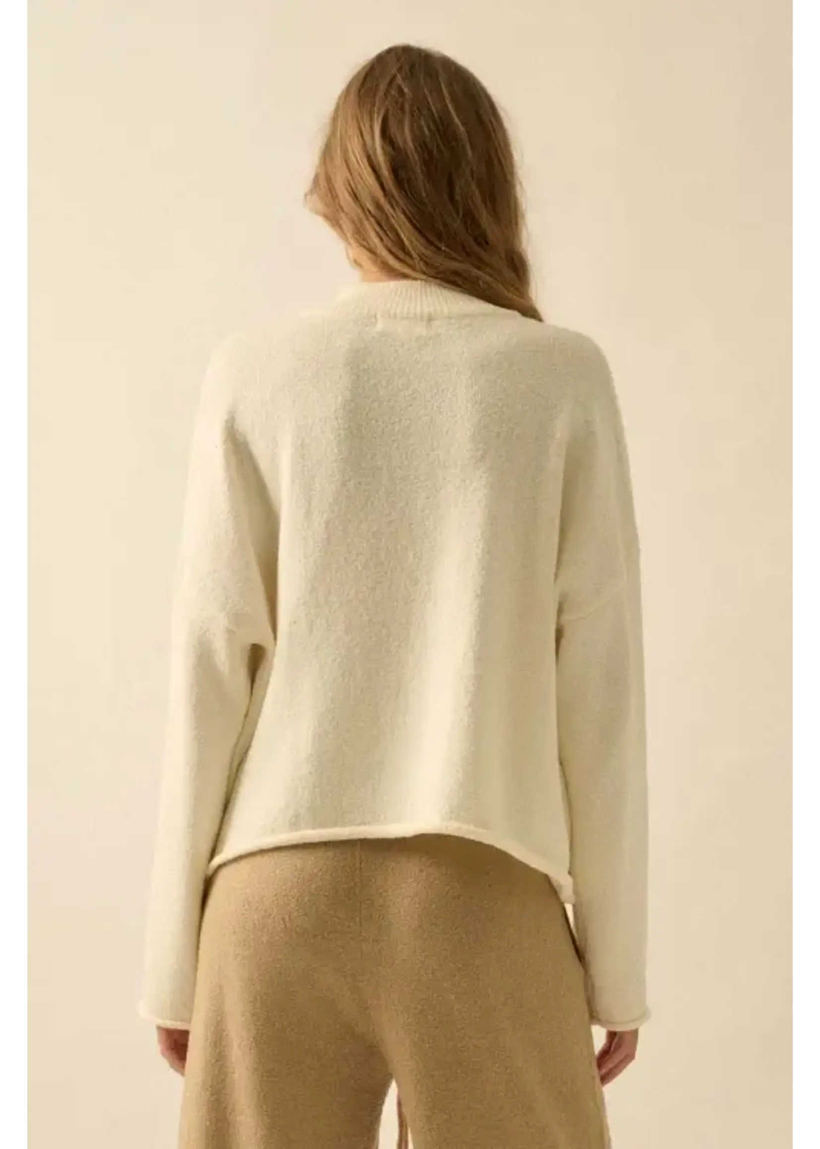 Promesa P Textured Knit Half-Zip Sweater