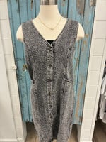 Mystree Denim Leopard Print Dress