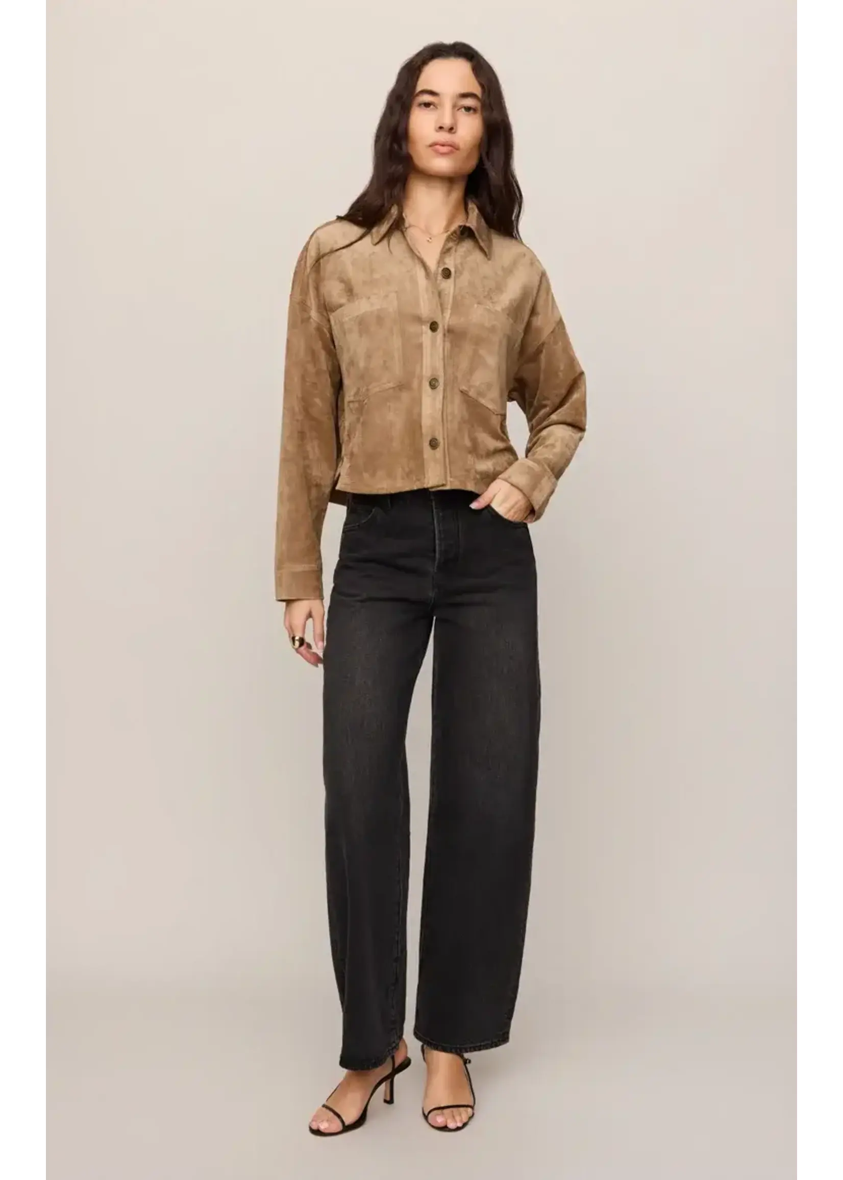 Z Supply ZS All Day Cropped Suede Jacket