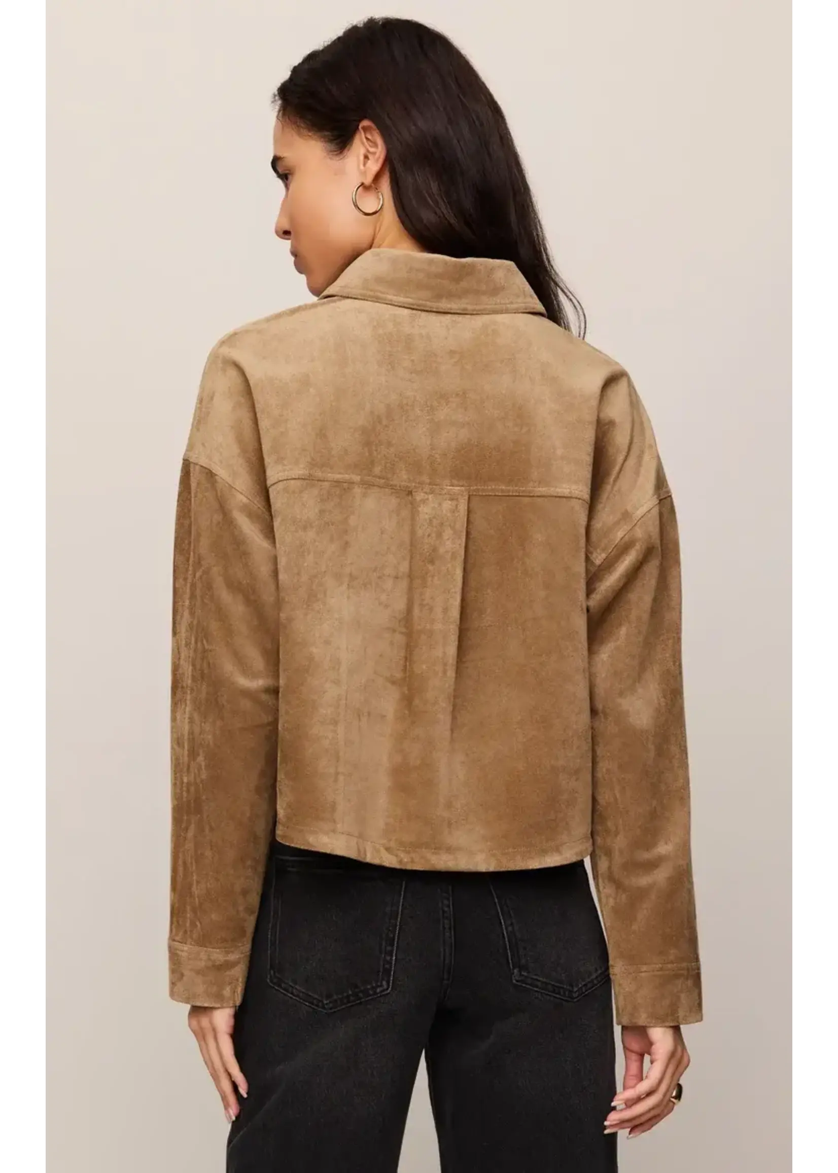 Z Supply ZS All Day Cropped Suede Jacket