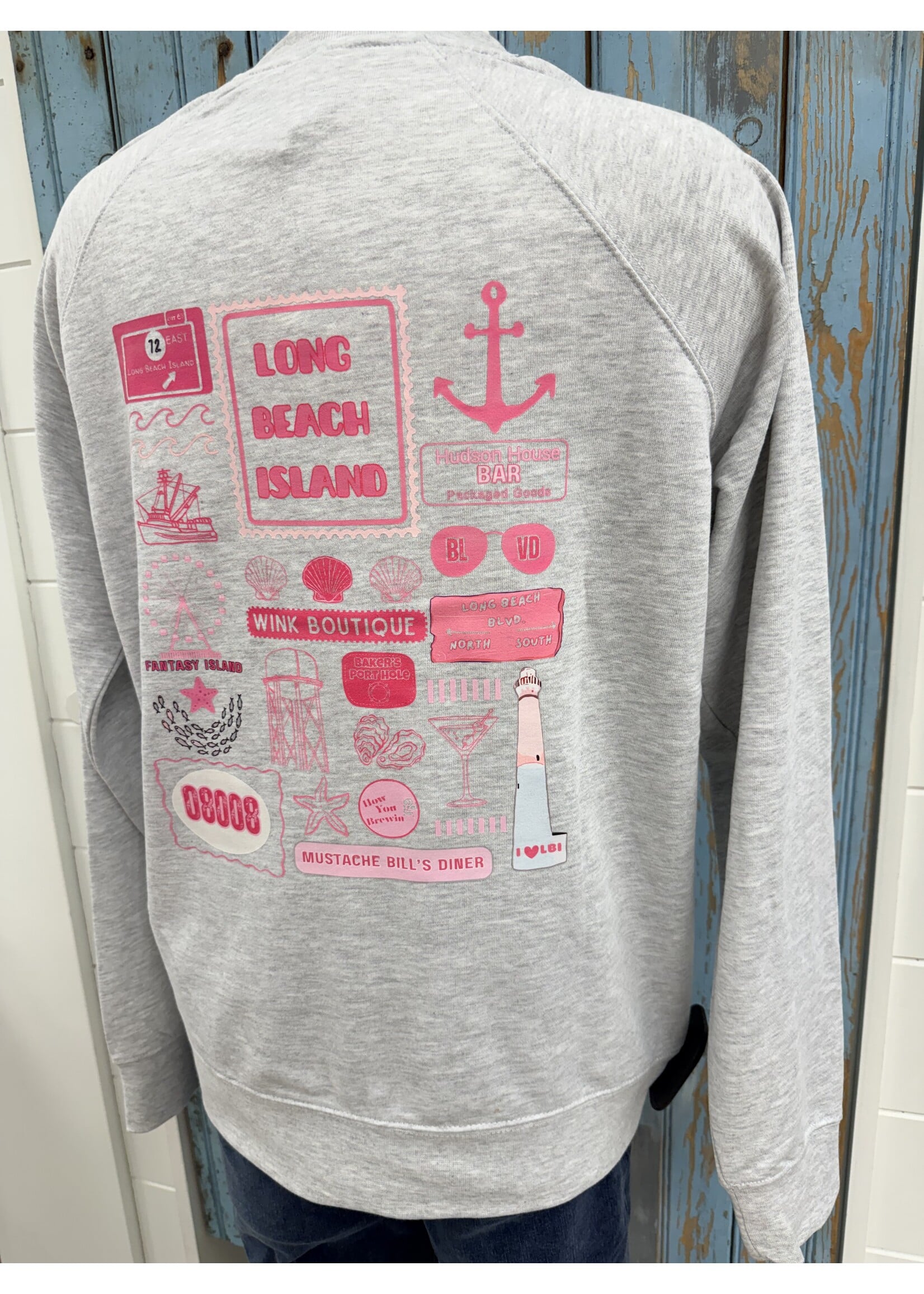 Wink W LBI Pink Collage Sweatshirt