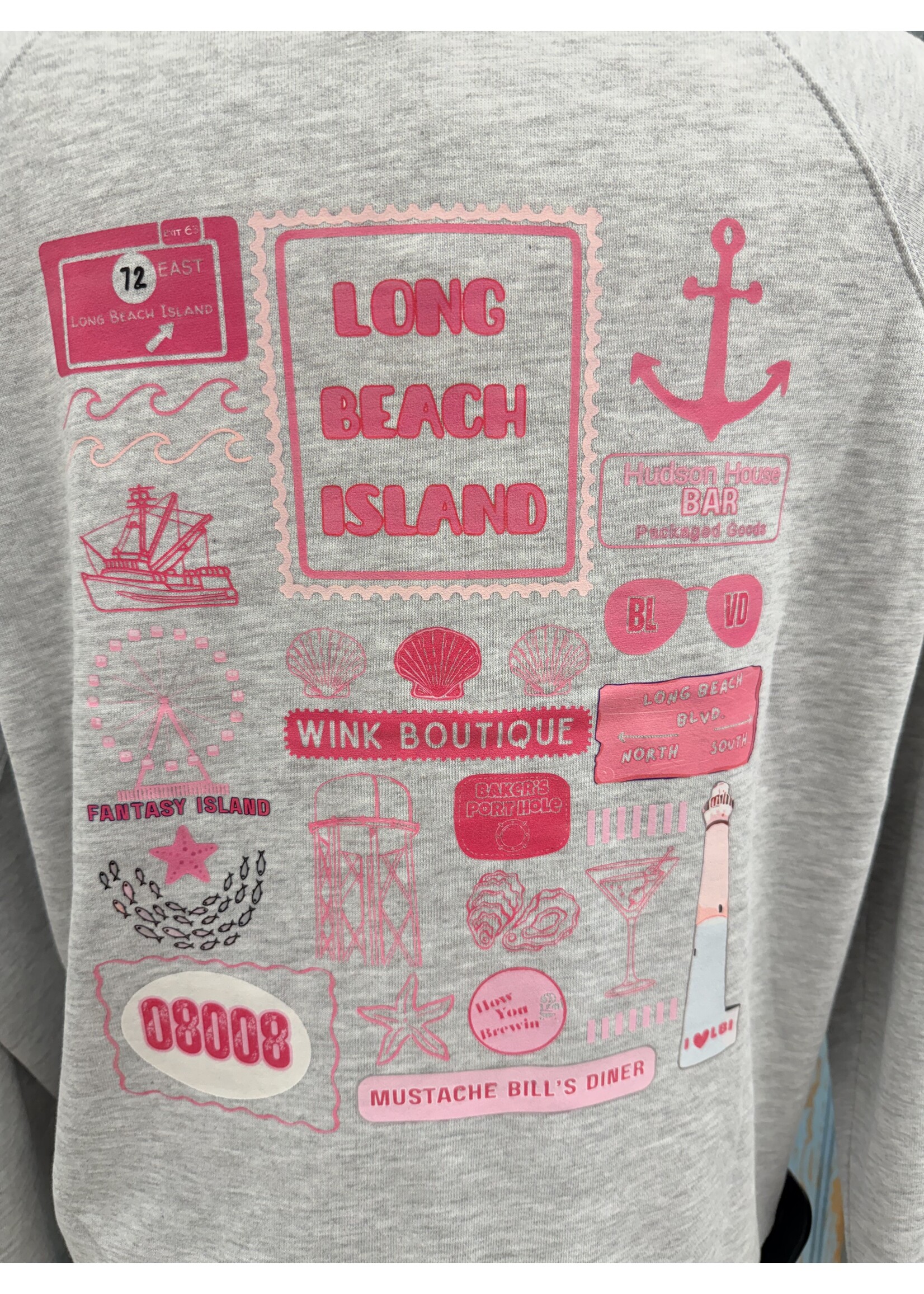 Wink W LBI Pink Collage Sweatshirt