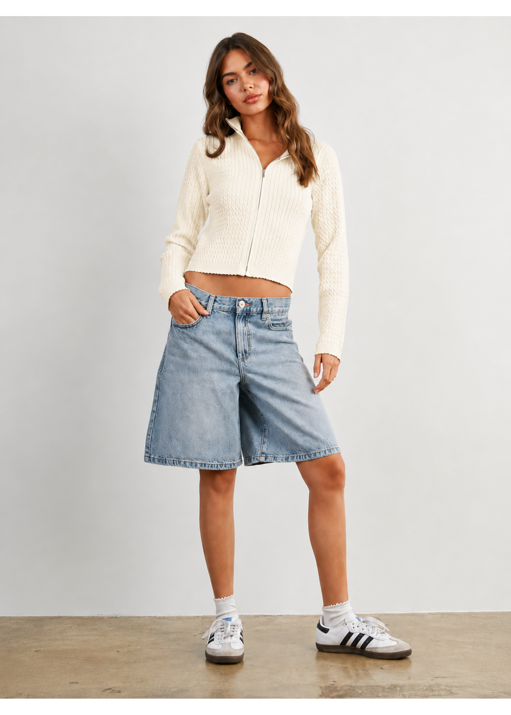 Buttermelon BM Zip Up Cardigan