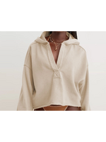 Suhkasana Apricot V-neck Sweatshirt