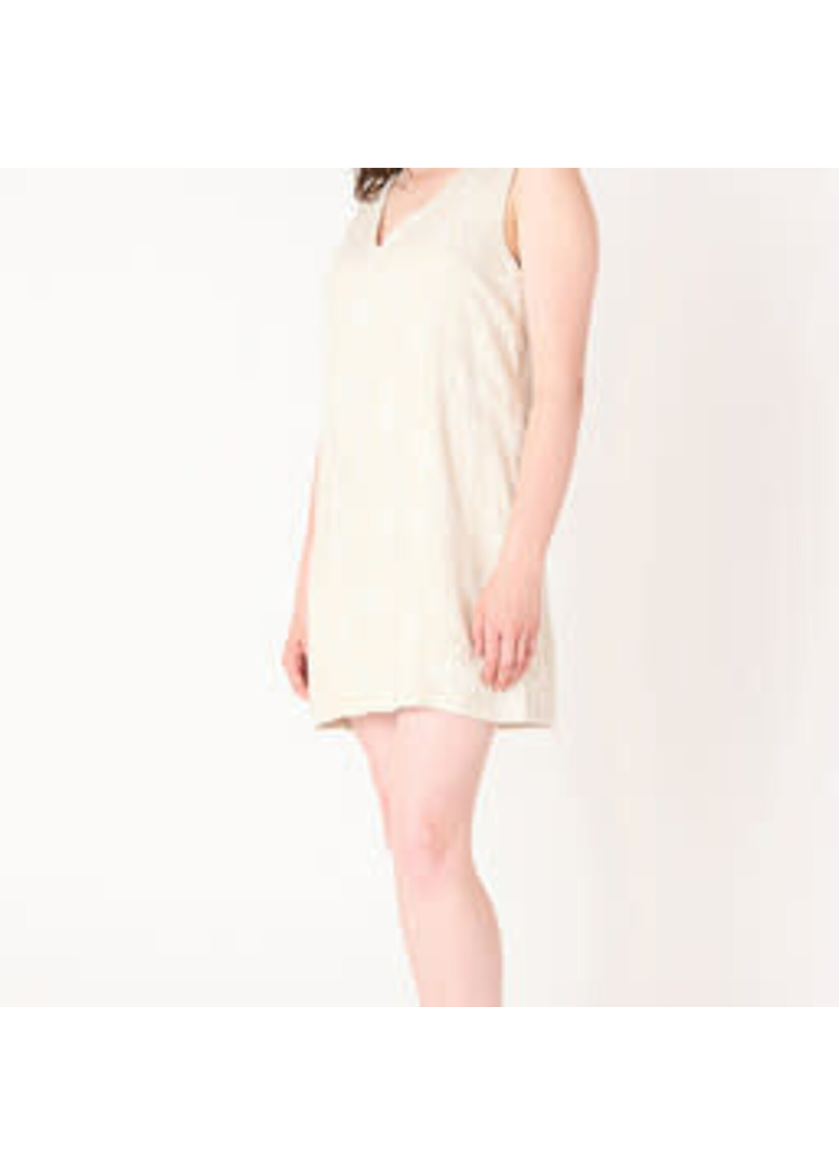 Dex Dex ivory embroidered dress