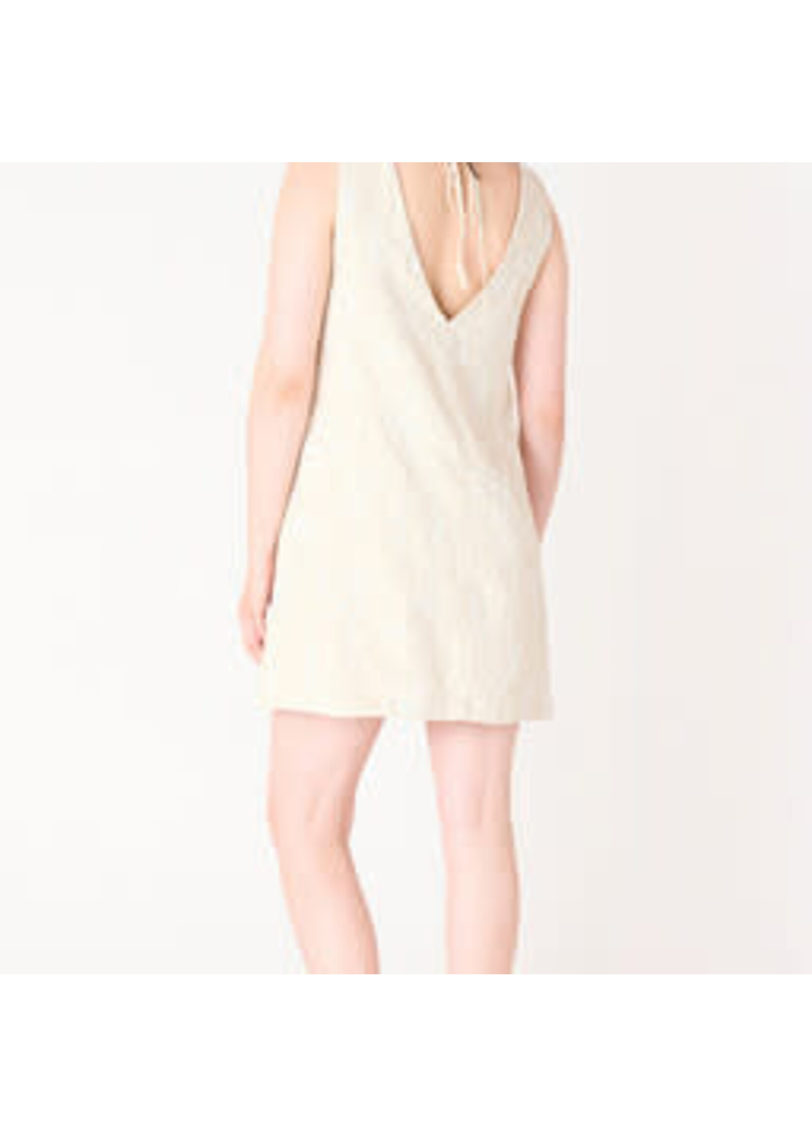 Dex Dex ivory embroidered dress