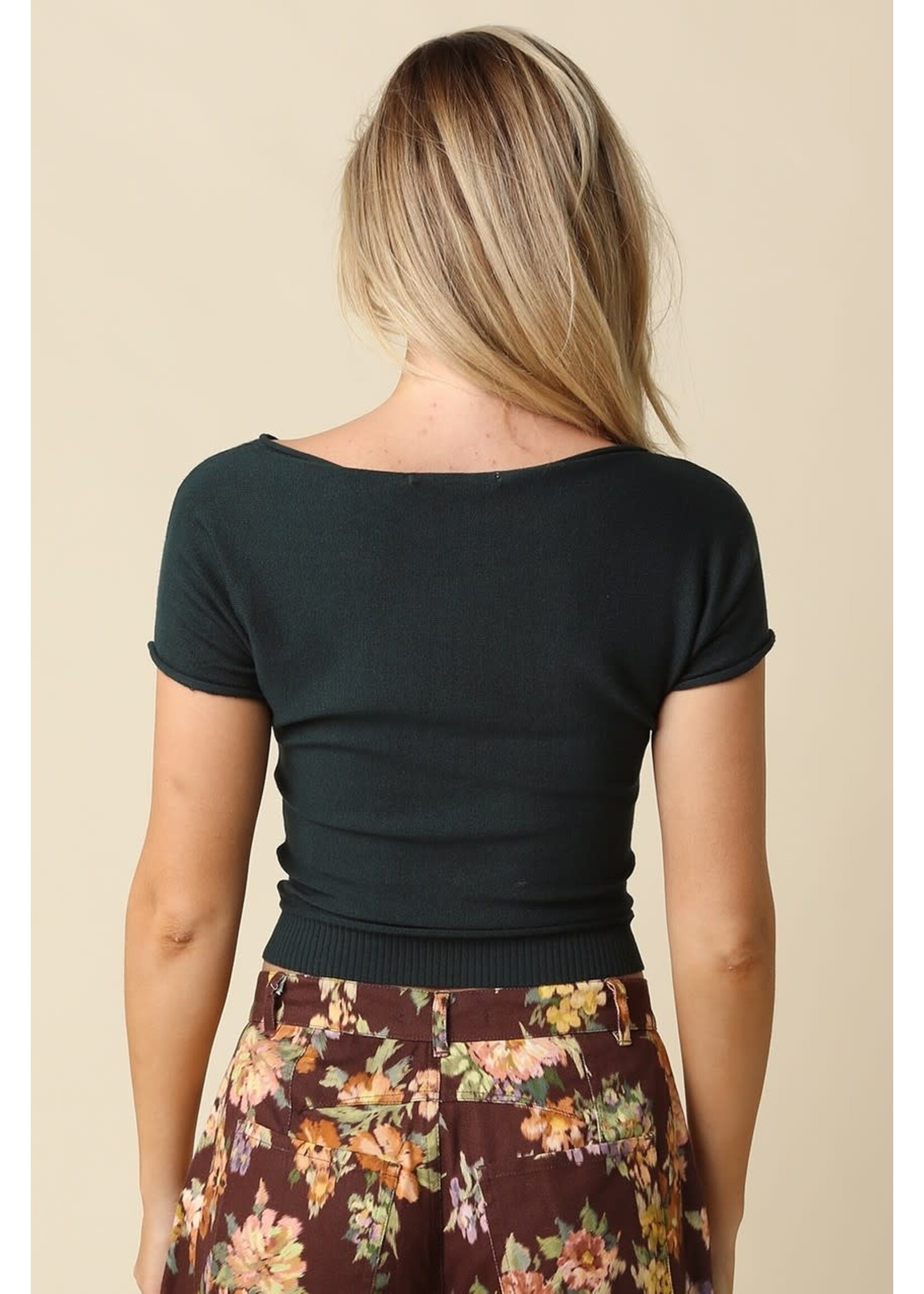 olivaceous O Angela Boat Neck Tee