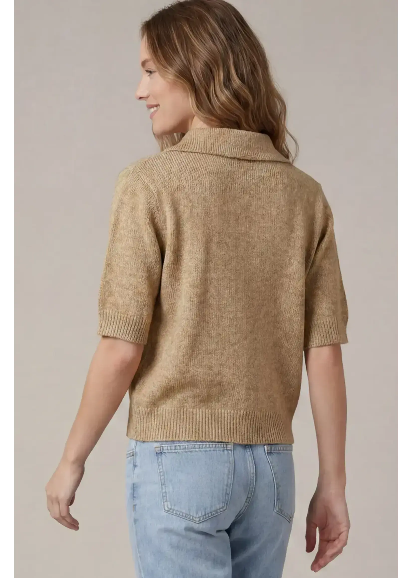 She & Sky S+S Half Slv Rhinestone Cardi