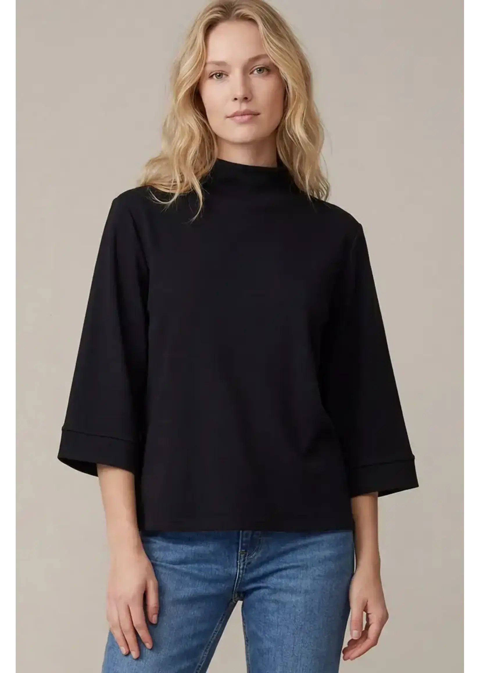 She & Sky S+S 3/4 Sleeve Knit Mock Neck