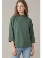 She & Sky 3/4 Sleeve Knit Mock Neck