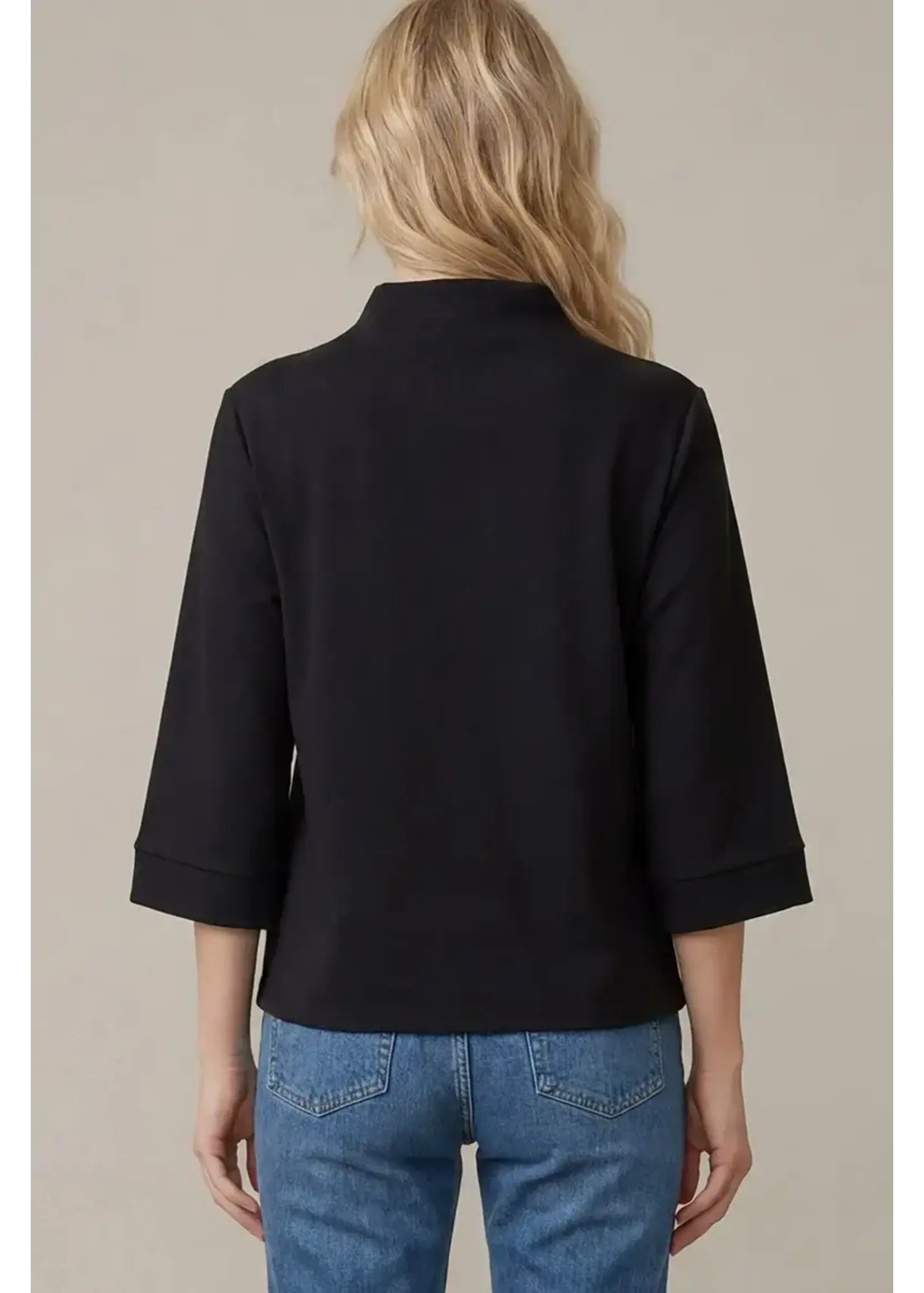 She & Sky S+S 3/4 Sleeve Knit Mock Neck