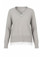 Liverpool Grey with Lace Trim Sweater