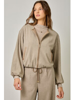 Mystree Suede Accent Bubble Jacket