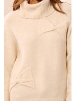 Tribal T Cream Bow Sweater