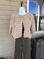 She & Sky Fur Crop Jacket