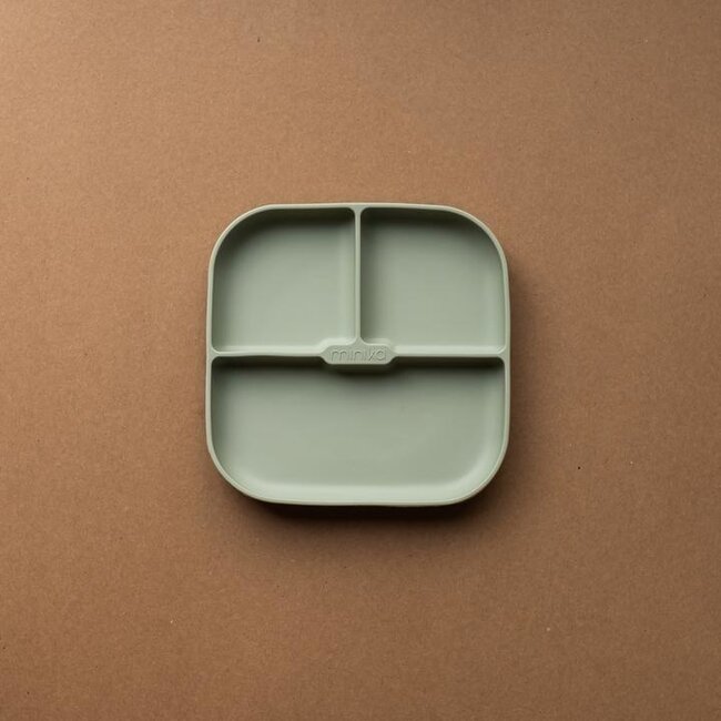 Minika Assiette de silicone Sage