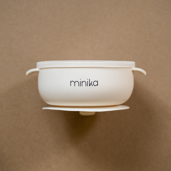 Minika Bol de silicone avec couvercle Shell