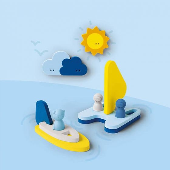 noüka Jouets pour le bain en silicone Animaux Pastel