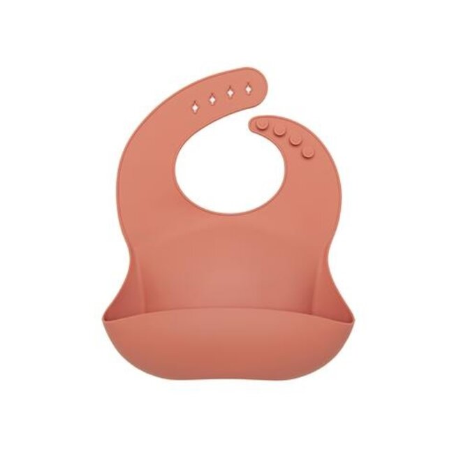 Loulou lollipop Bavette de silicone Terra cotta