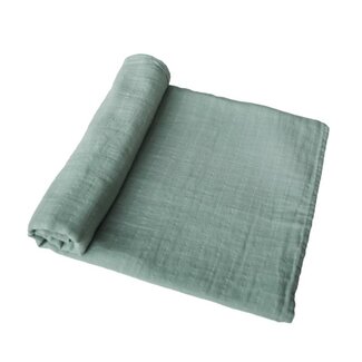 Mushie Couverture en mousseline Roman Green