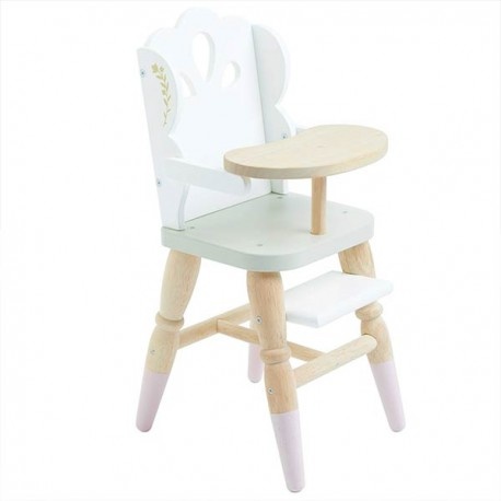 Chaise haute pour poupée en bois - Fillettes & Fiston