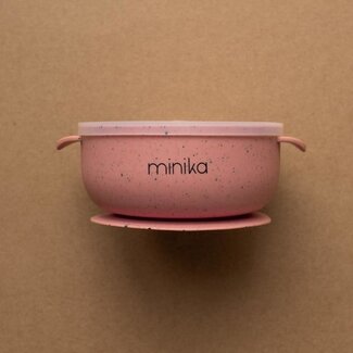 Minika Bol de silicone avec couvercle Sorbet