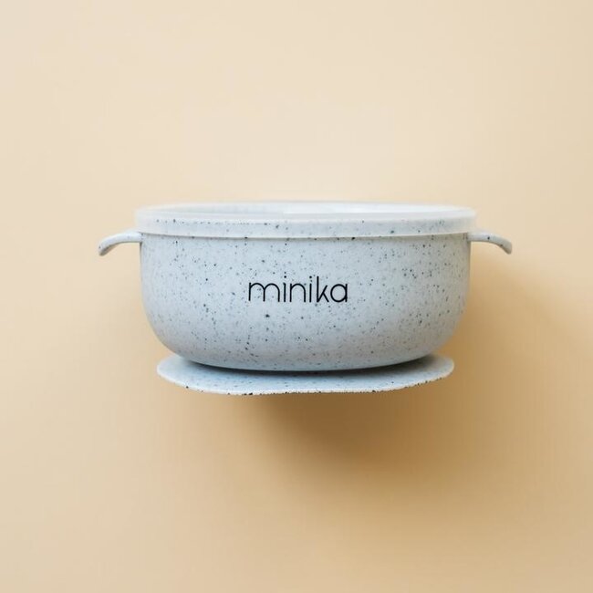 Minika Bol de silicone avec couvercle Ice