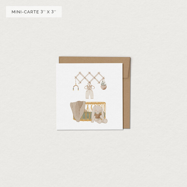 Mimosa Design Carte de souhait Mini Berceau