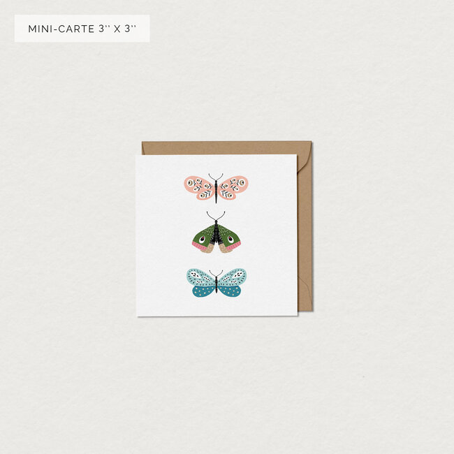Mimosa Design Carte de souhaits Mini Papillons