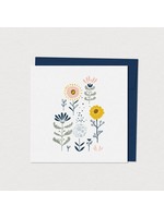Mimosa Design Carte de souhaits Fleurs naïves