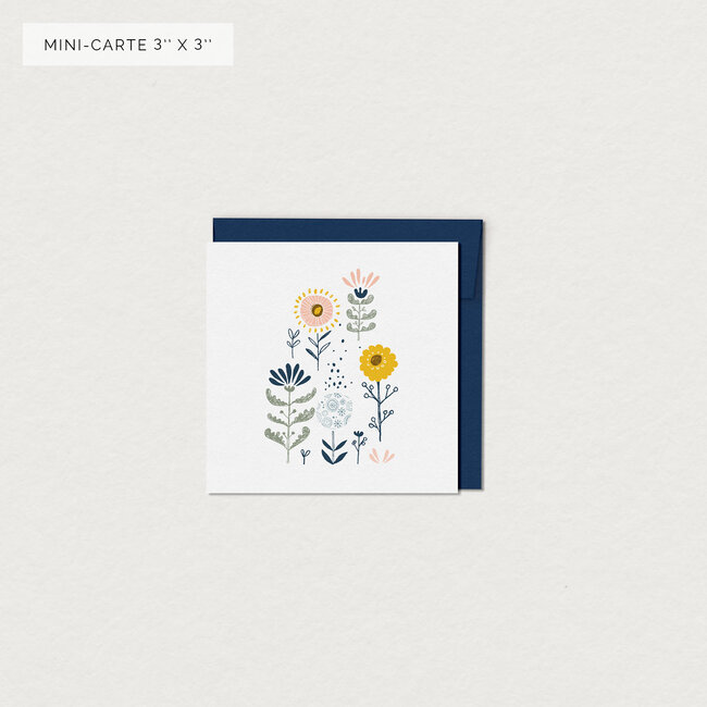 Mimosa Design Carte Mini Fleurs naïves