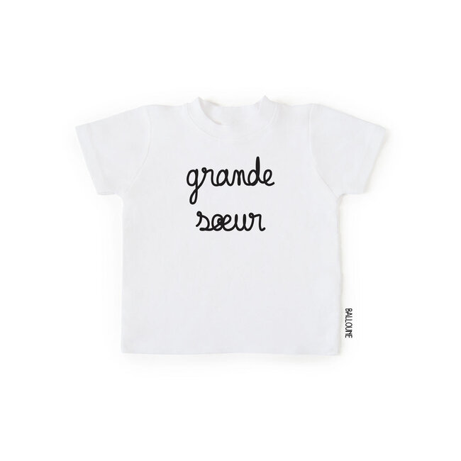 Balloune Design T-Shirt Blanc Grande Sœur