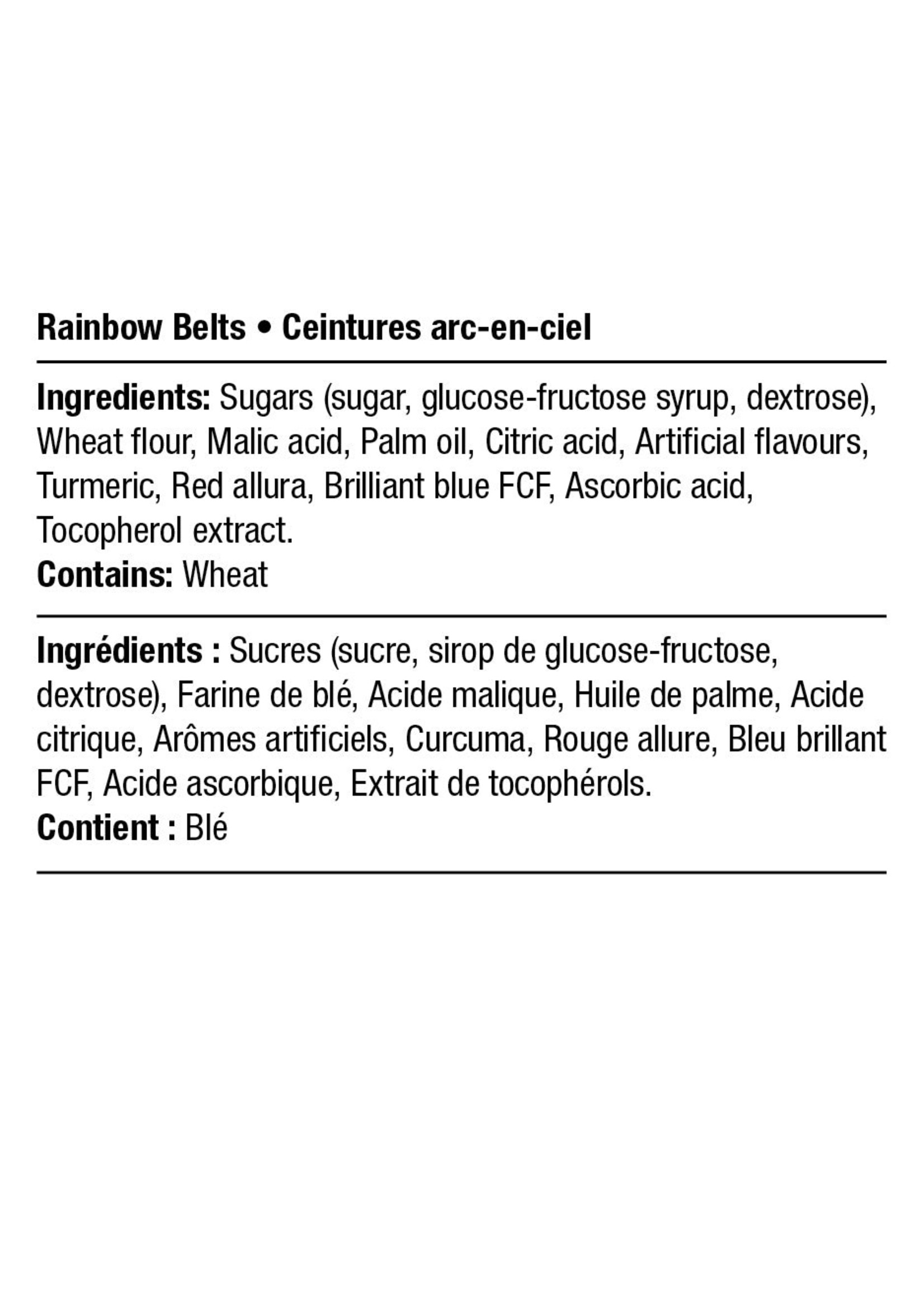 Squish Bonbons Rainbow Belts Végétaliens