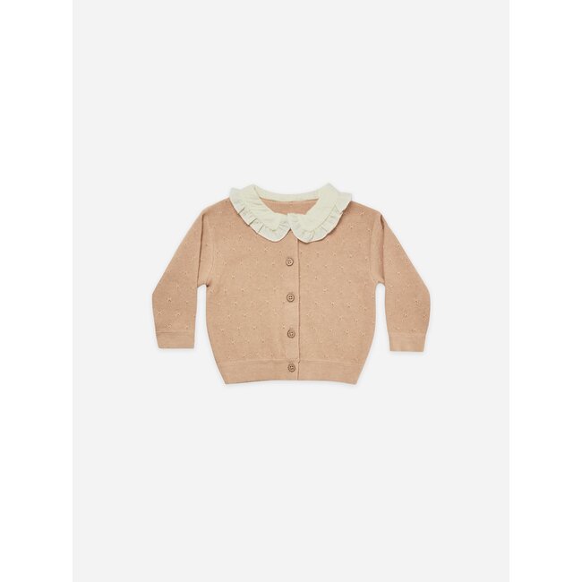 Quincy Mae Cardigan à collet Blush