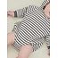 Quincy Mae Bubble Romper gaufré Charcoal Stripe