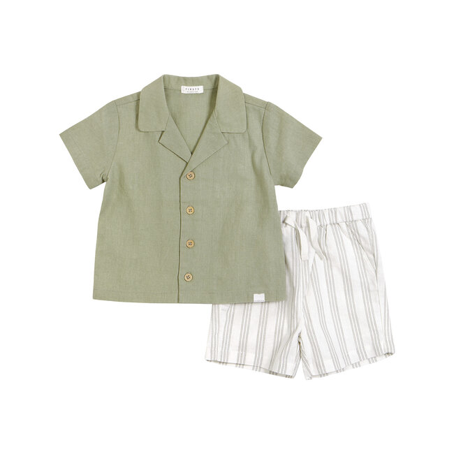 Petit Lem Ensemble chemise et short Sage Leaf