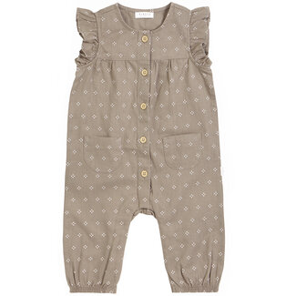 Petit Lem Romper en lin Pebble