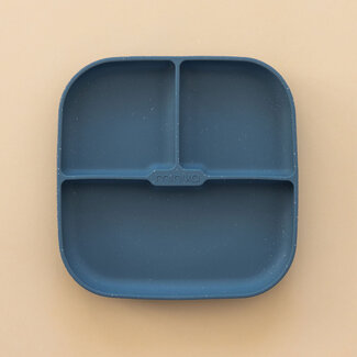 Minika Assiette en silicone Indigo