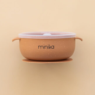 Minika Bol de silicone avec couvercle Almond