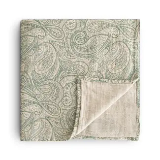 Mushie Couverture en mousseline Green Paisley