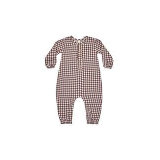 Quincy Mae Jumpsuit Gingham Chocolate